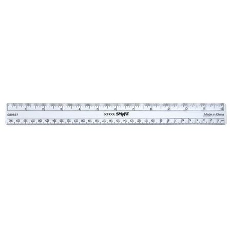 SCHOOL SMART School Smart 089837 Flexible Transparent Plastic See-Through Ruler - Inch And Metric; 12 In. L; Clear 89837